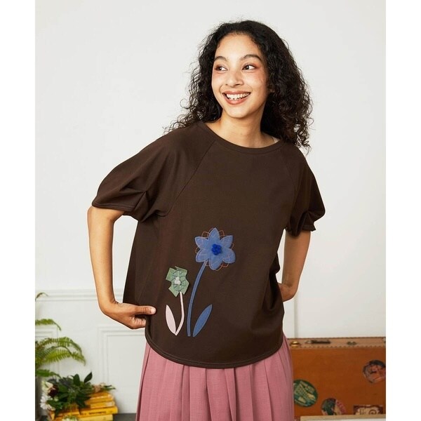 ホコモモラ（JOCOMOMOLA）/Jardines フラワーモチーフクラフトカットソー