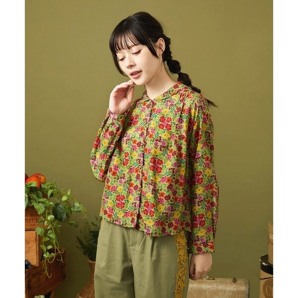 ホコモモラ（JOCOMOMOLA）/Calle de la Flor Alta フラワープリントブラウス