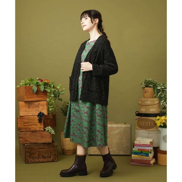 Jocomomola ホコモモラ カーディガン ニット Tesoro フラワーモチーフ