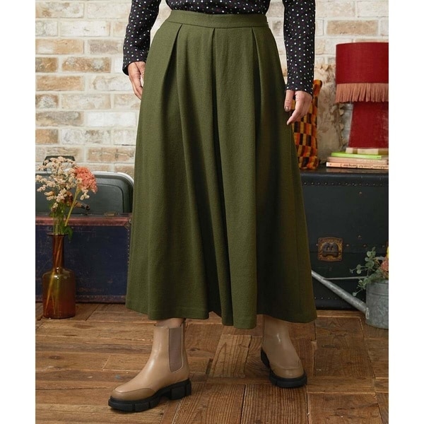 【NEW】ホコモモラ（JOCOMOMOLA）/圧縮W天竺ワイドパンツ