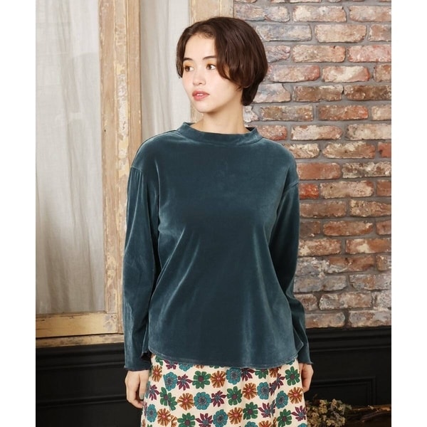 ホコモモラ（JOCOMOMOLA）/ベロアチュール プルオーバーカットソー