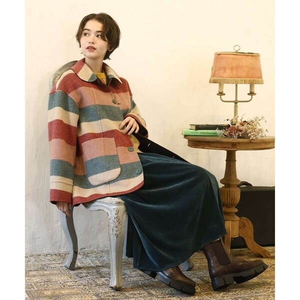 ホコモモラ（JOCOMOMOLA）/【2WAY】Wフェイスリバーミドル丈コート