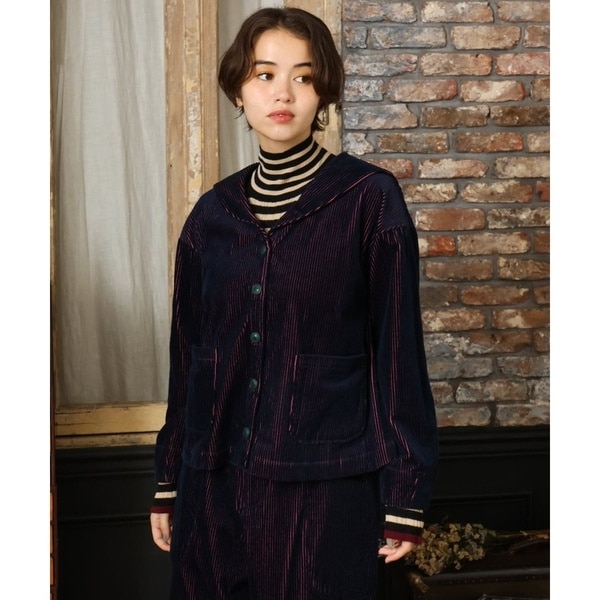 ホコモモラ（JOCOMOMOLA）/Arriate セーラーカラーコーデュロイブラウス