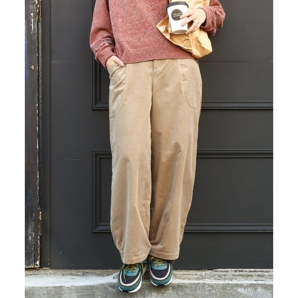 ホコモモラ（JOCOMOMOLA）/Arriate コーデュロイワイドストレートパンツ