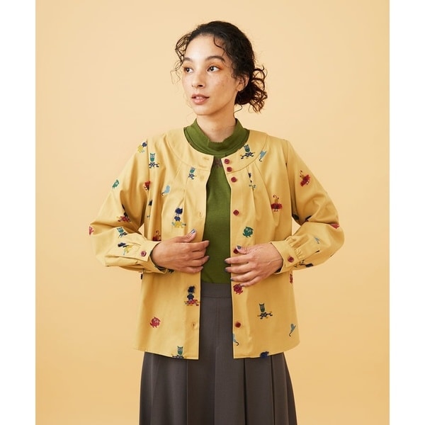 ホコモモラ（JOCOMOMOLA）/Lunares Animales もけもけドビーブラウス