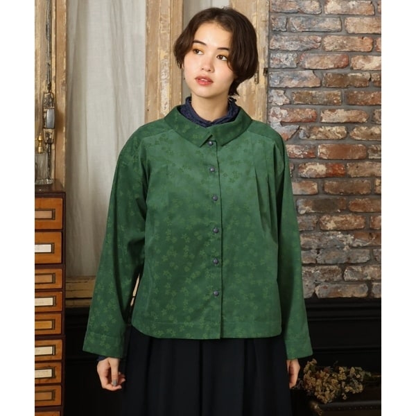 ホコモモラ（JOCOMOMOLA）/【2WAY】コーデュロイオパールプリントブラウス