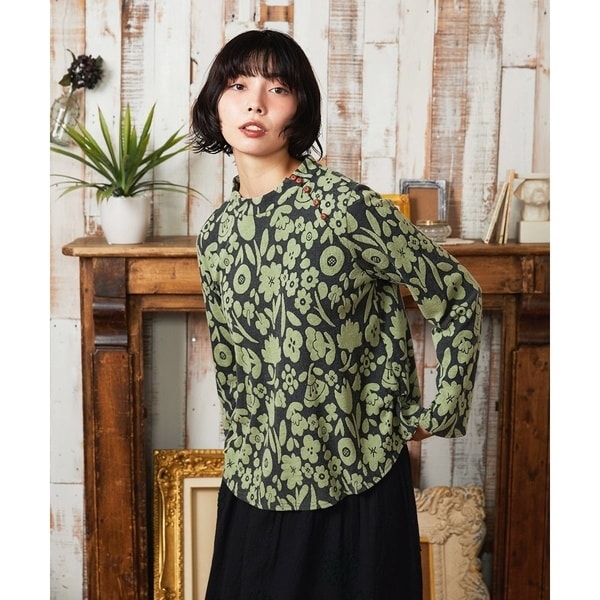 ホコモモラ（JOCOMOMOLA）/Paseo de las flores フラワージャカードカットソー