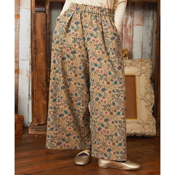 ホコモモラ（JOCOMOMOLA）/Calle de Bordadores フラワープリントワイドパンツ
