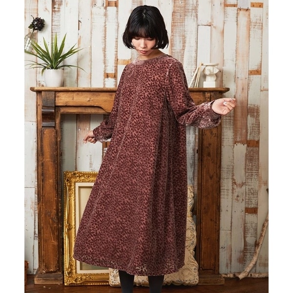 ホコモモラ（JOCOMOMOLA）/Tardin calido オパールフラワーモチーフワンピース