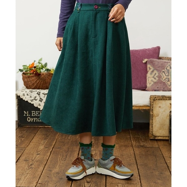 【NEW】ホコモモラ（JOCOMOMOLA）/Pradera ピーチ起毛タックスカート