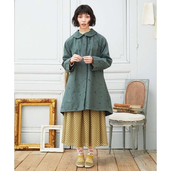 ホコモモラ（JOCOMOMOLA）/Molino de vientoycasa 刺繍ロングコートの 