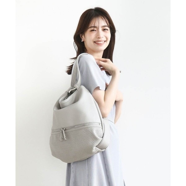 MK ミッシェルクラン バッグ（MK MICHEL  BAG）/[2WAY/A4サイズ対応]パンチングデザイン変形トートバッグ