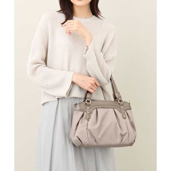 MK ミッシェルクラン バッグ（MK MICHEL KLEIN BAG）/[2WAY・撥水]異素材ドッキングミニトートバッグ