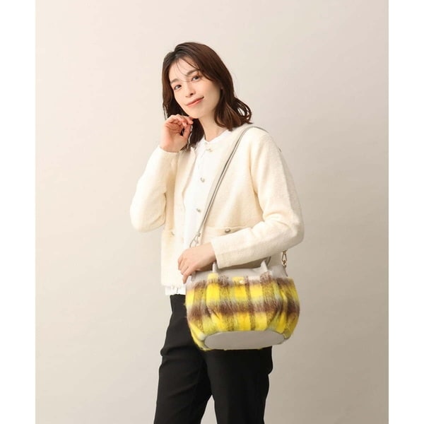 MK ミッシェルクラン バッグ（MK MICHEL KLEIN BAG）/[2WAY]ニュアンスチェックラウンドトートバッグの通販は 7,013円