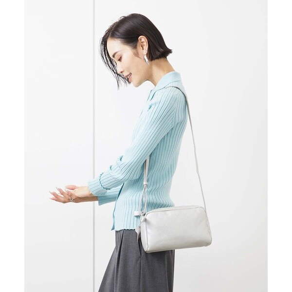 MK ミッシェルクラン バッグ（MK MICHEL  BAG）/ダブルファスナーカウレザーショルダーバッグ