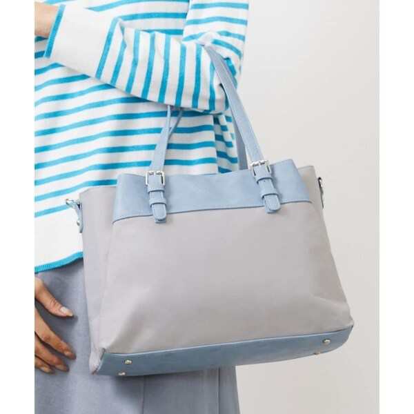 MK ミッシェルクラン バッグ（MK MICHEL KLEIN BAG）/[2WAY]異素材切り替えベルトアクセントトートバッグ 7,920円