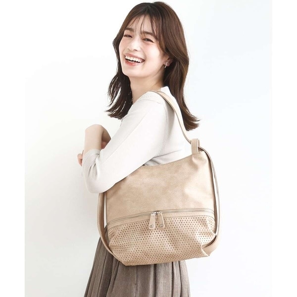 MK ミッシェルクラン バッグ（MK MICHEL  BAG）/[2WAY]パンチングデザイン変形ミニトートバッグ