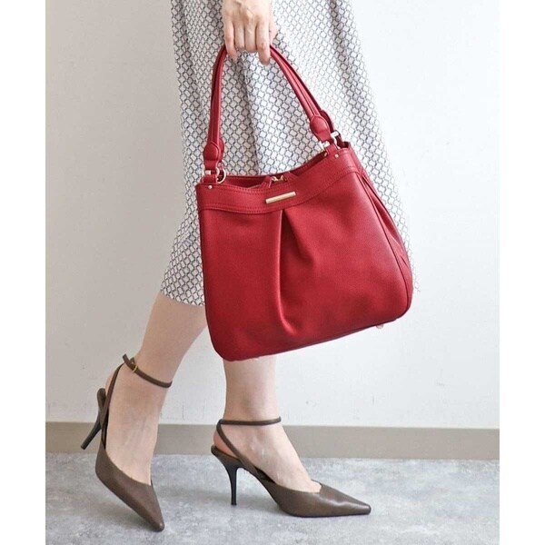 MK ミッシェルクラン バッグ（MK MICHEL KLEIN BAG）/[2WAY]合成皮革タックデザインバッグ