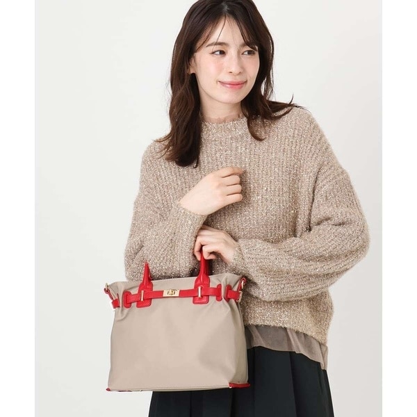 【NEW】MK ミッシェルクラン バッグ（MK MICHEL  BAG）/[2WAY/撥水加工]異素材ベルトデザインスクエアバッグ