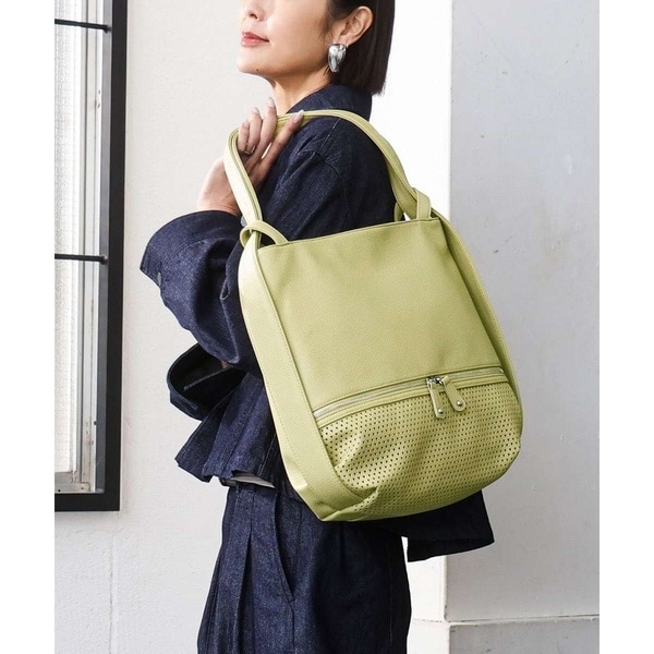 MK ミッシェルクラン バッグ（MK MICHEL KLEIN BAG）/[2WAY]パンチングデザイン変形トートバッグ