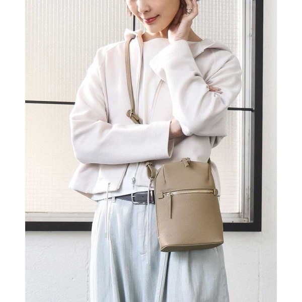 MK ミッシェルクラン バッグ（MK MICHEL KLEIN BAG）/[300g以下の軽量]牛革ラウンドジップショルダーバッグ