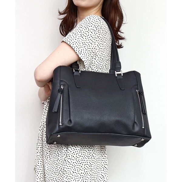 MK ミッシェルクラン バッグ（MK MICHEL KLEIN BAG）/[A4収納可/2WAY]サイドジップデザイントートバッグ_2