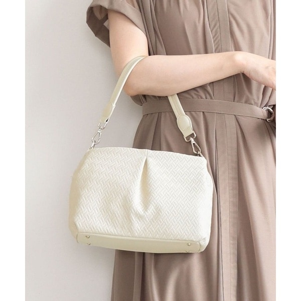MK ミッシェルクラン 御徒面子（MK MICHEL KLEIN BAG）/[2WAY]編み柄デザインワンハンドルバッグ