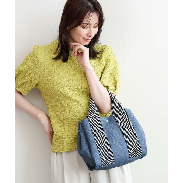 MK ミッシェルクラン バッグ（MK MICHEL KLEIN BAG）/[2WAY/インバッグ付き]ヘリンボーンハンドルミニトートバッグ