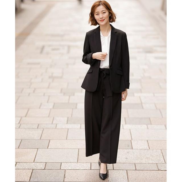 ジーラ バイ リュリュ（GeeRA）/【２点セット】〈ワイドパンツ〉スゴく伸びる全方向ストレッチ！洗えて型くずれしないセットスーツ ジーラ バイ リュリュ（GeeRA）/【2点セット】〈ワイドパンツ〉スゴく