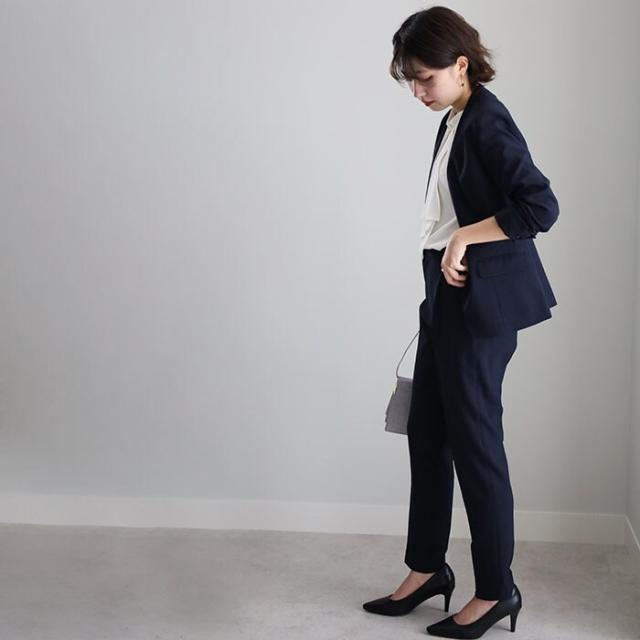 ジーラ バイ リュリュ（GeeRA）/【２点】洗えるノーカラージャケットパンツ ジーラ バイ リュリュ（GeeRA）/【2点】洗えるノーカラージャケット