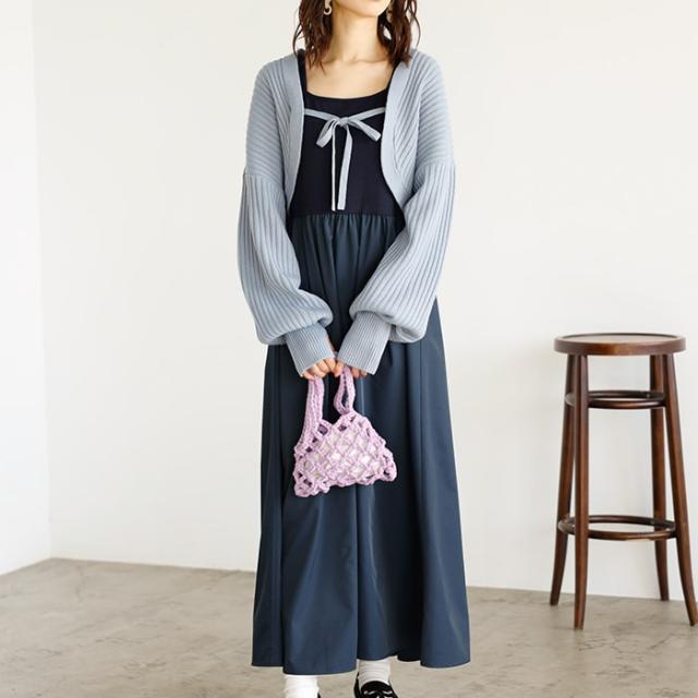 ジーラ バイ リュリュ（GeeRA）/ニットボレロ＆ドッキングワンピースセット