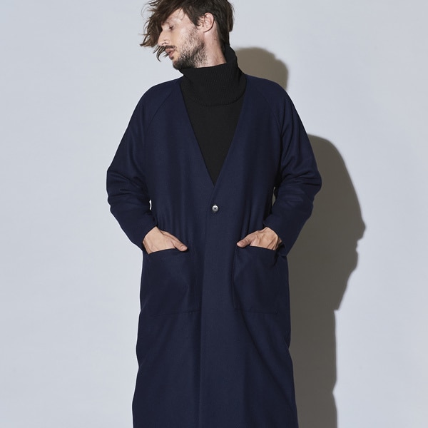 ノーアイディー（NO ID．）/BIGノーカラー中綿1B−JKT