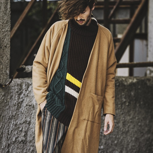 ノーアイディー（NO ID．）/BIGノーカラー中綿1B−JKT