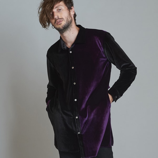 ノーアイディー（NO ID．）/ベロアアシンメトリ−ロングSH