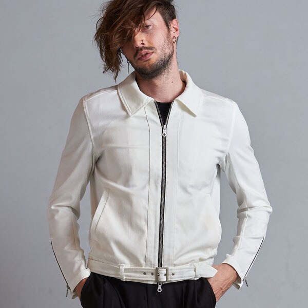 ノーアイディー（NO ID．）/シングルライダースデニムJKTの通販は