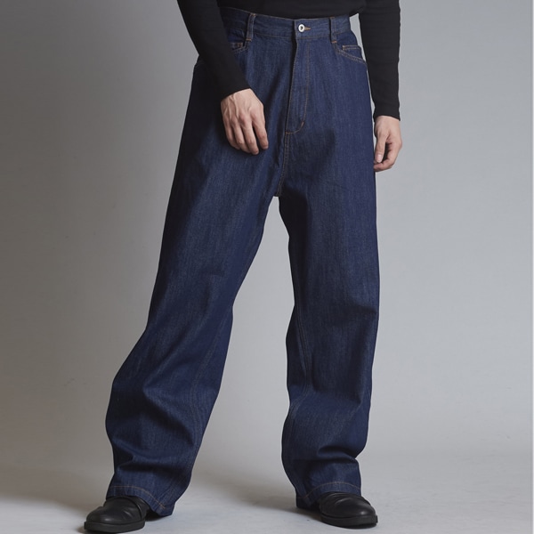 ノーアイディー（NO ID．）/ハイウエストデニムワイドPT　パンツ