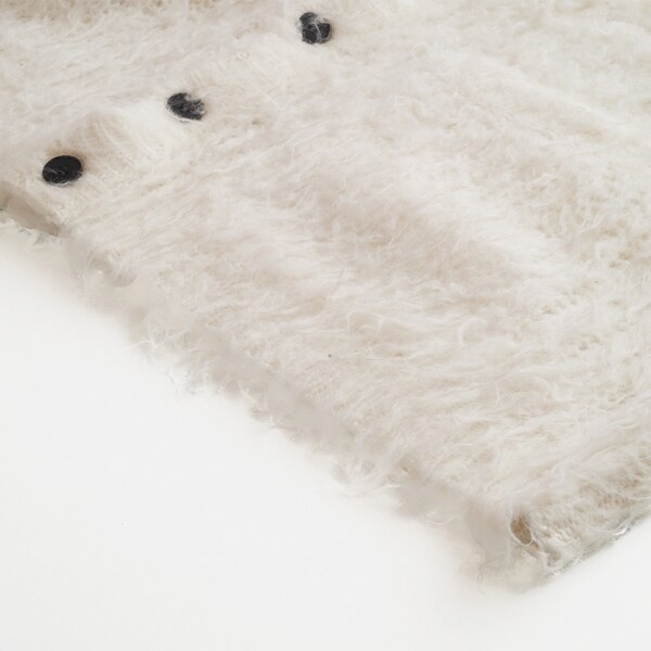 ノーアイディー（NO ID．）/シャギーニットV/N−CD（カーディガン)の