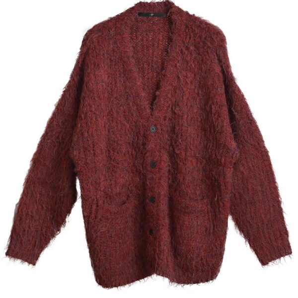 ノーアイディー（NO ID．）/シャギーニットV/N−CD（カーディガン)の