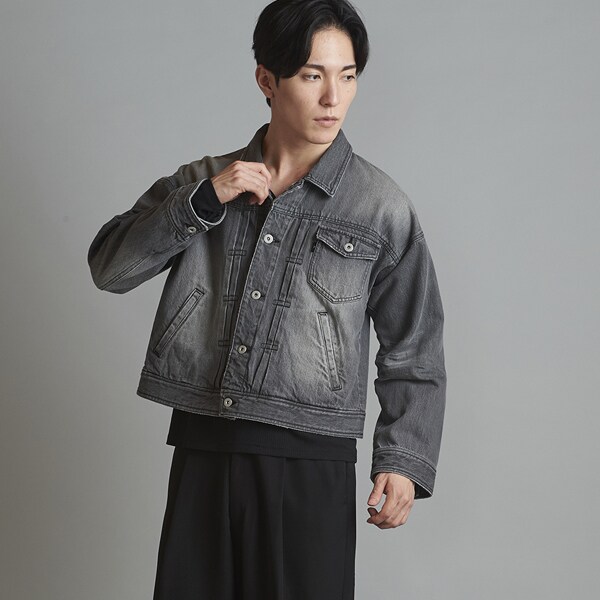 NO ID. デニムジャケット　加工 ノーアイディー（NO ID．）/USED加工BIGデニムブルゾンの通販は