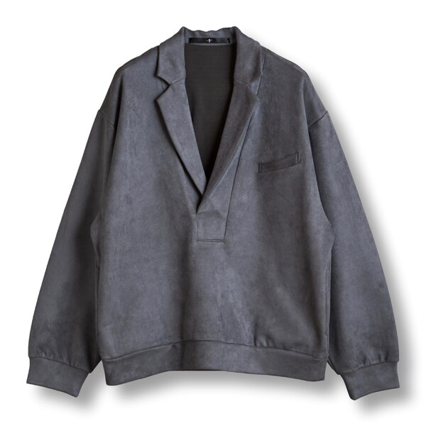 ノーアイディー（NO ID．）/フェイクスエードノッチドラペルPO(プル