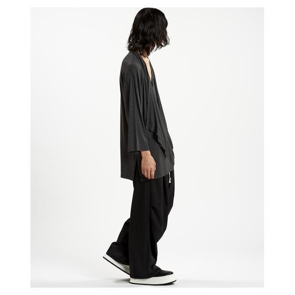 ノーアイディー（NO ID．）/フリルストールディープV/N−Tシャツ Tシャツ