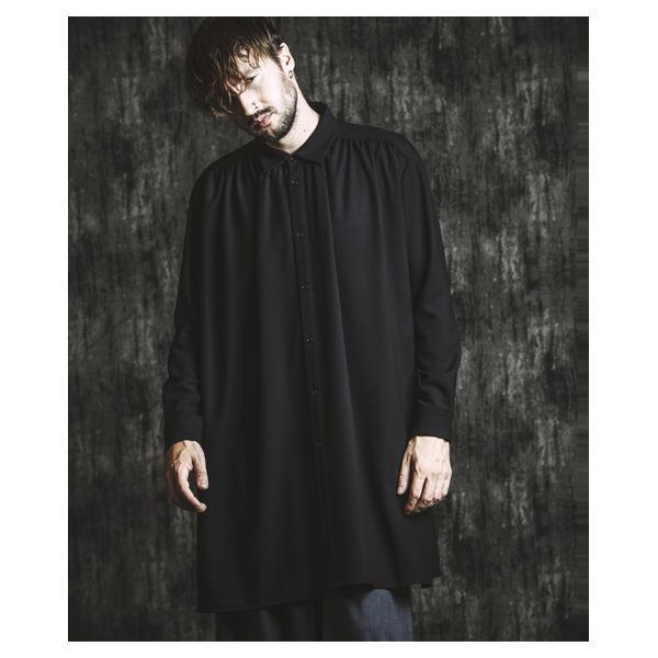 ノーアイディー（NO ID．）/クレリックギャザーロングSH(シャツ)