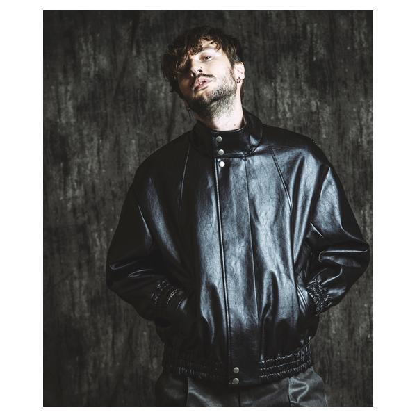 ノーアイディー（NO ID．）/シンセティックレザーBIGトラックBLZ(ブルゾン)