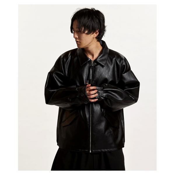 ノーアイディー（NO ID．）/シンセティックレザーZIP BIG−BLZ