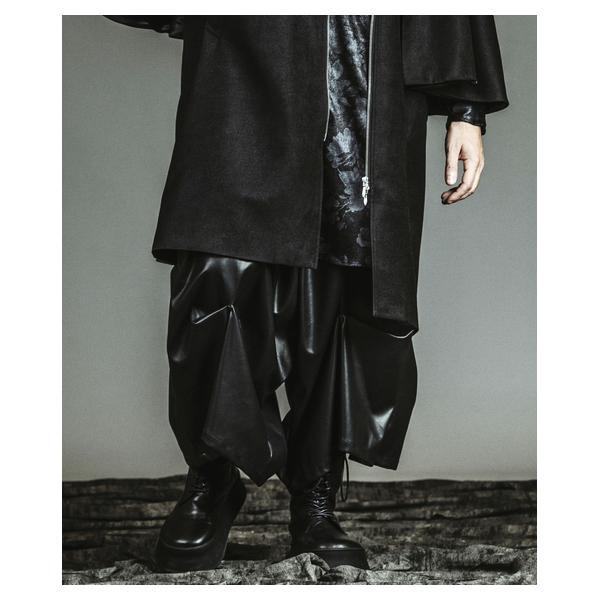 ノーアイディー（NO ID．）/シンセティックレザーリベットトラウザーズ_11