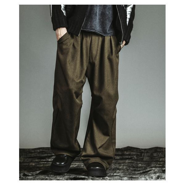 ノーアイディー（NO ID．）/ツータックイージーパラシュートトラウザーズ