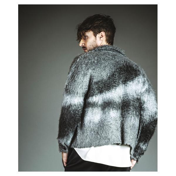 ノーアイディー（NO ID．）/シャギージャカードニットBLZ(ブルゾン)