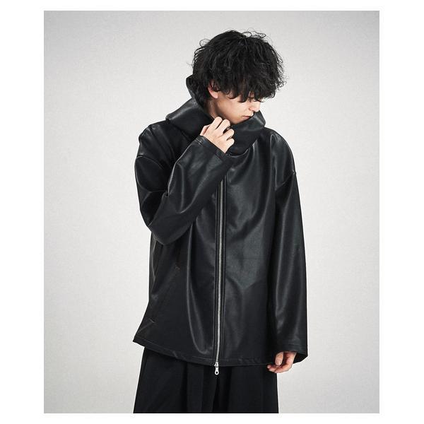 ノーアイディー（NO ID．）/SyntheticLeatherBigHoodedBlz 