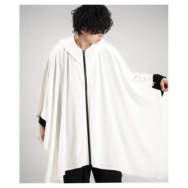 ノーアイディー（NO ID．）/DrawstringHoodedPoncho/ドローストリングスフーデッドポンチョ_4