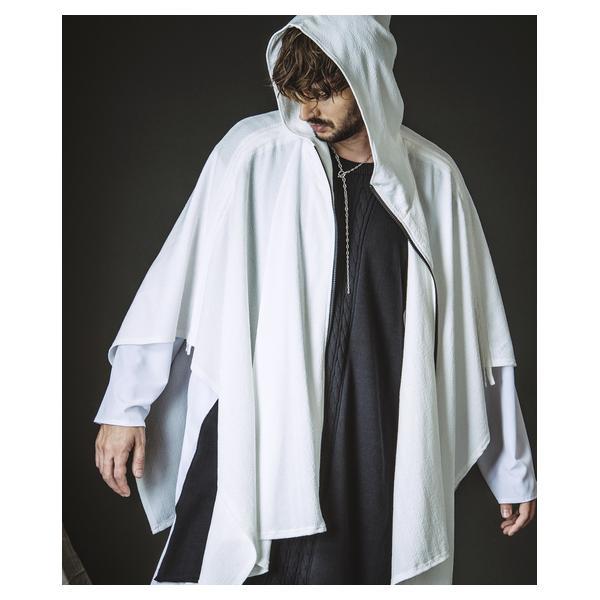ノーアイディー（NO ID．）/DrawstringHoodedPoncho/ドローストリングスフーデッドポンチョ